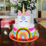 Unicorn Theme Birthday Cake