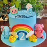 coco melon theme birthday cake