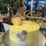 Bride to Be Cake with Bride Print & Topper