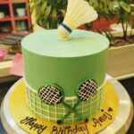 Badminton theme cake