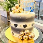 Premium Gold & Black Design Cake